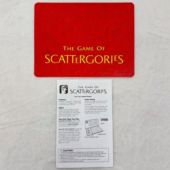 The Game of Scattergories Board Game Parker Brothers Hasbro 1998 100% Complete - Picture 6 of 10
